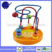 Baby toy wooden around wire maze